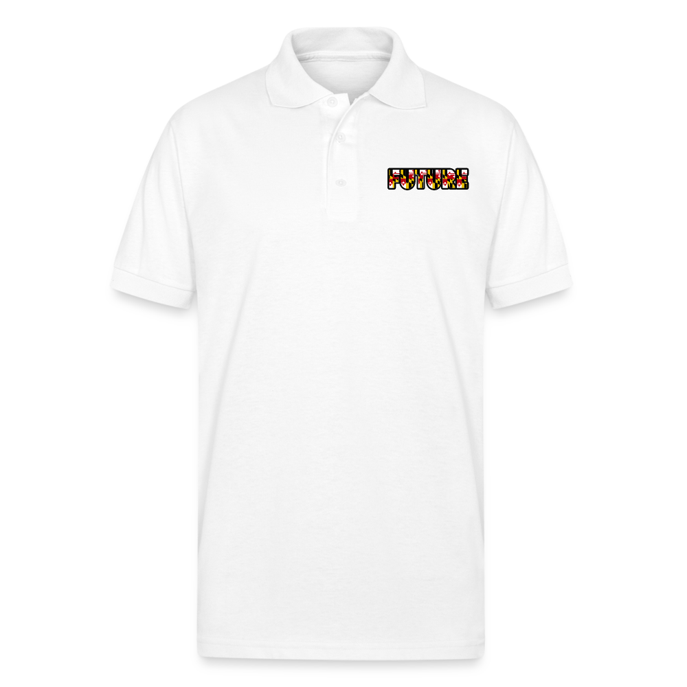 FUTURE Unisex 50/50 Jersey Polo DTF - white