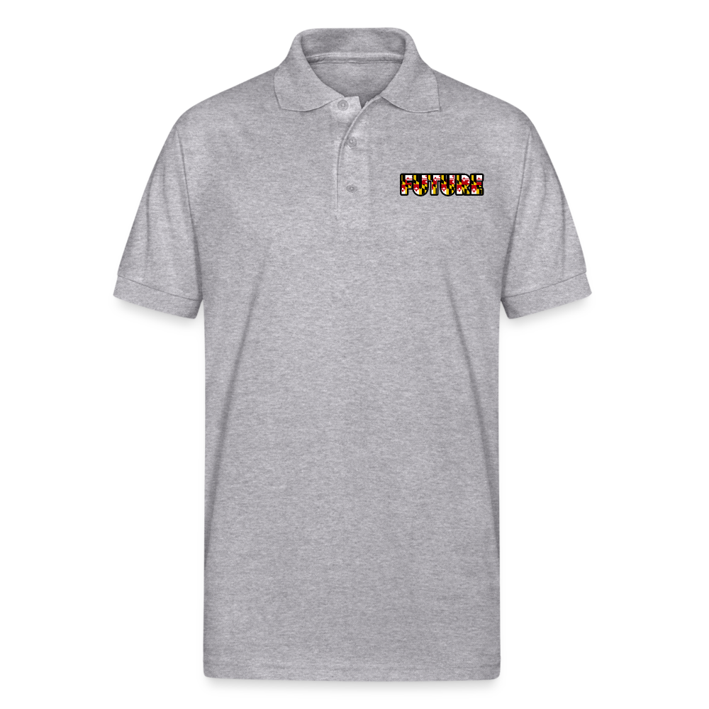 FUTURE Unisex 50/50 Jersey Polo DTF - heather gray