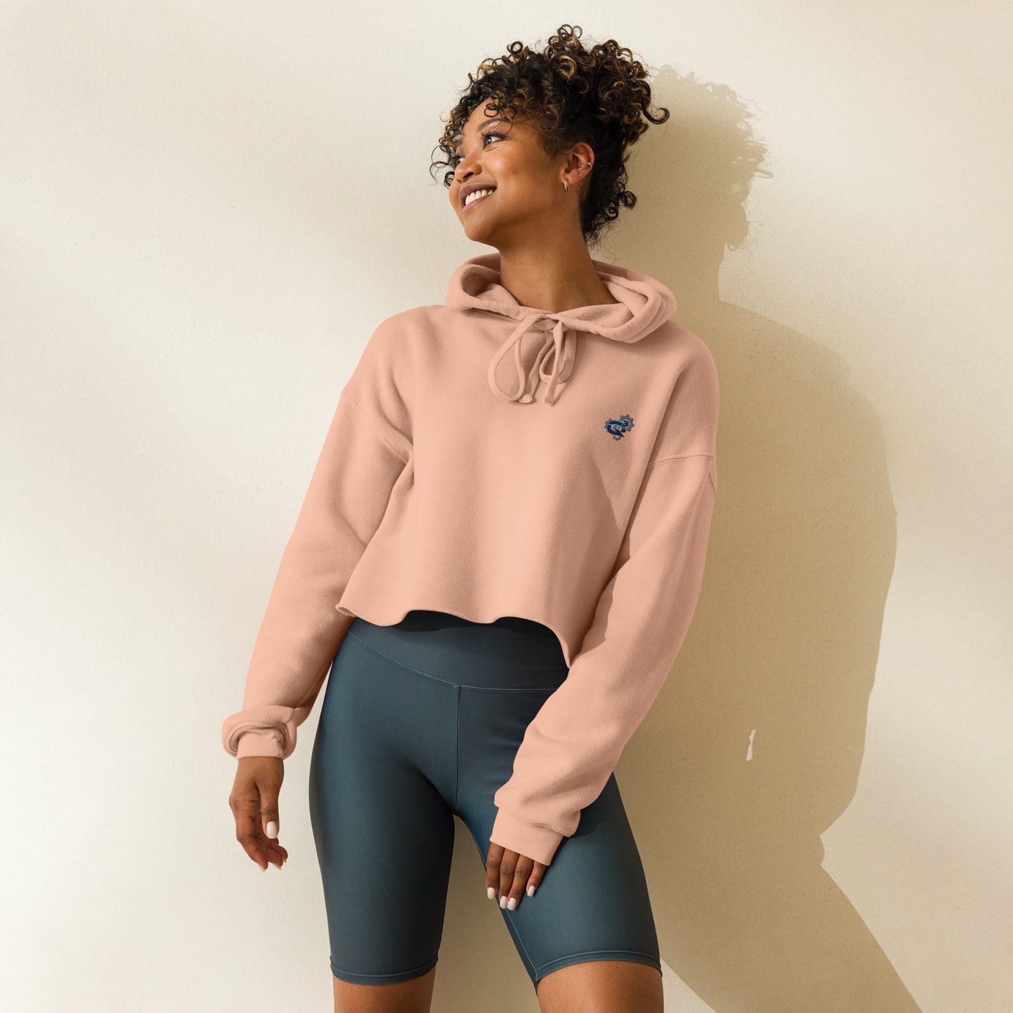 Q3 Car and Truck Repair Womens' Embroidered Crop Hoodie