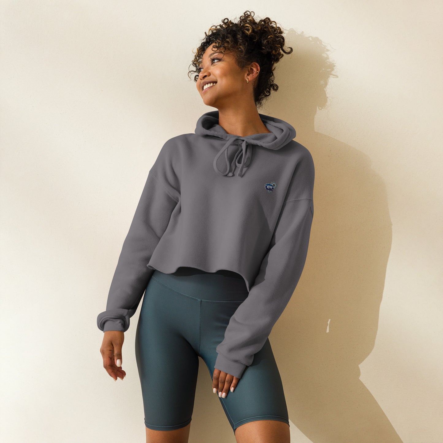 Q3 Car and Truck Repair Womens' Embroidered Crop Hoodie