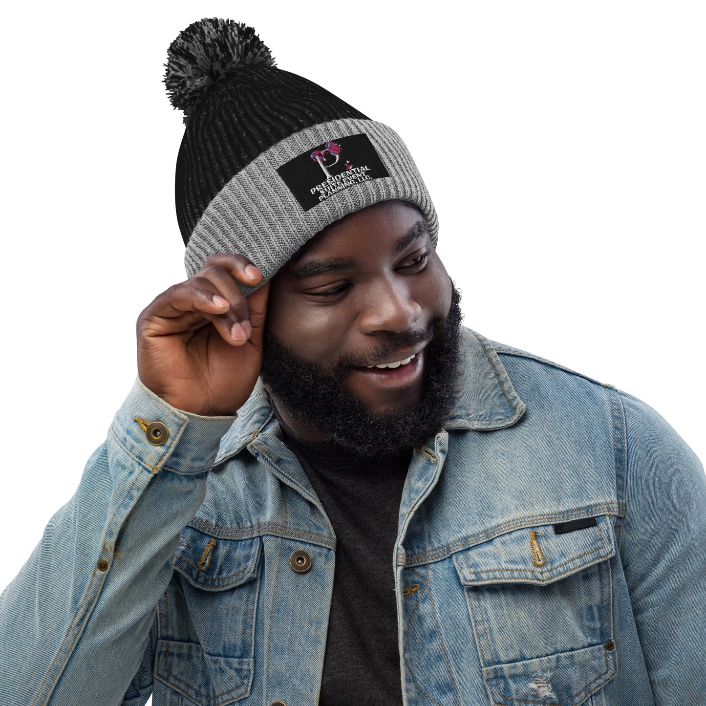 Embroidery Presidential Suite Pom-Pom Beanie