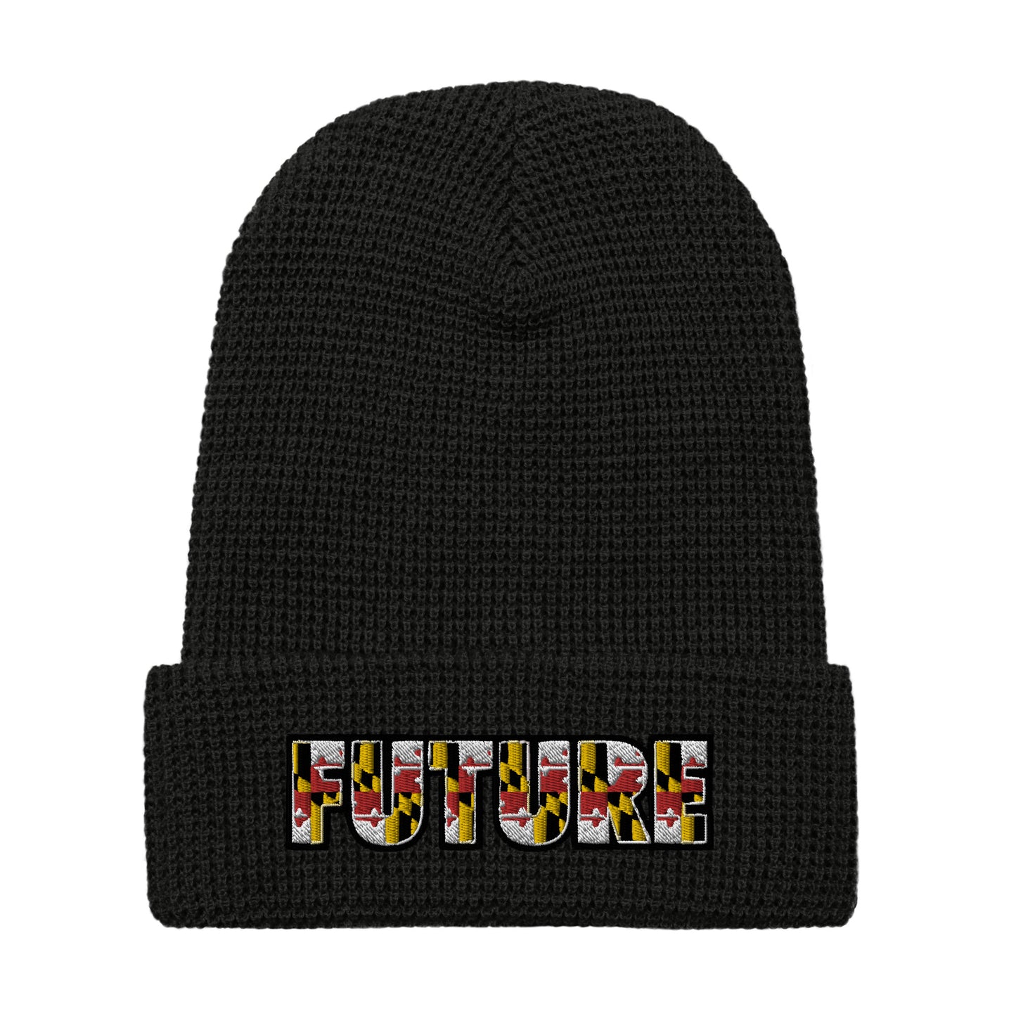 FUTURE Embroidered Waffle beanie
