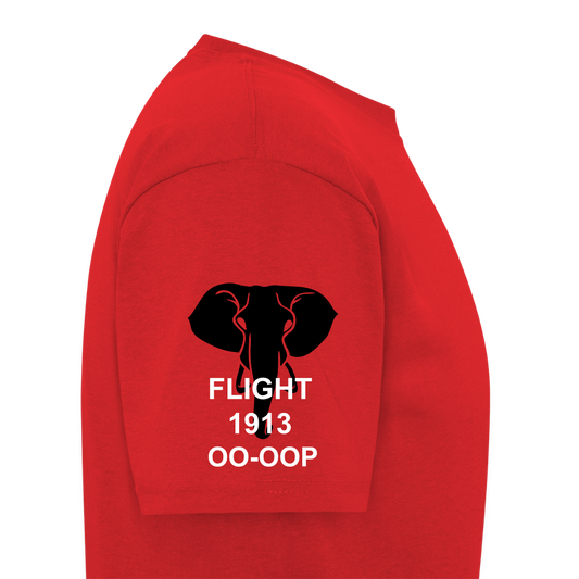 Delta Airport Hoodie printed in Vinyl (#1) (Elephant on sleeve) - red