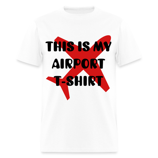 Delta Airport T-Shirt printed in Vinyl (#3) - white