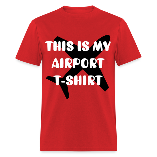 Delta Airport T-Shirt printed in Vinyl (#1) - red