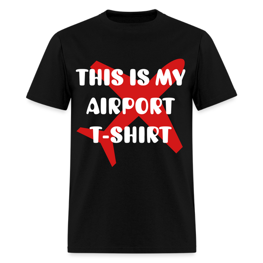 Delta Airport T-Shirt printed in Vinyl (#2) - black