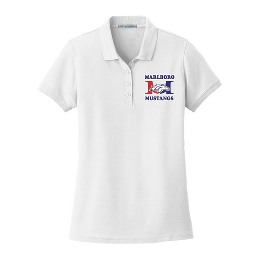 MARLBORO MUSTANGS EMBROIDERED Port Authority® Ladies Core Classic Pique Polo COACH