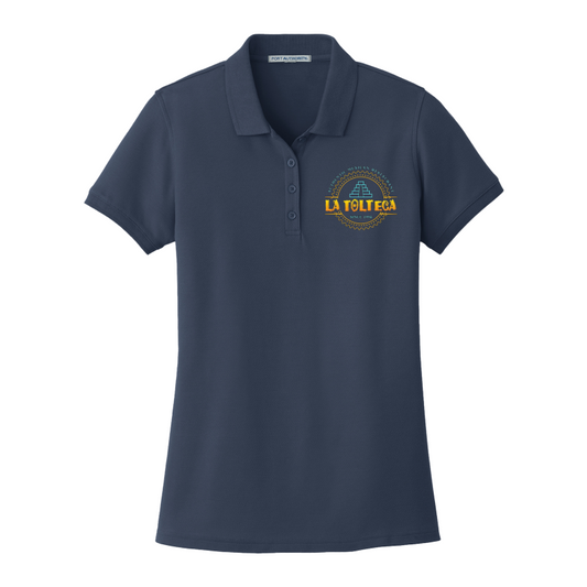 LA TOLTECA Ladies Core Classic Pique EMBROIDERED Polo