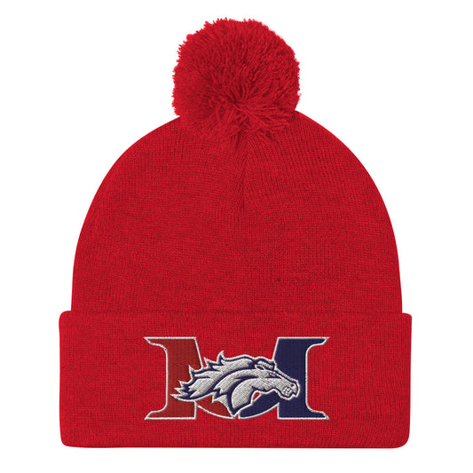 Marlboro Soccer Embroidered Pom-Pom Beanie