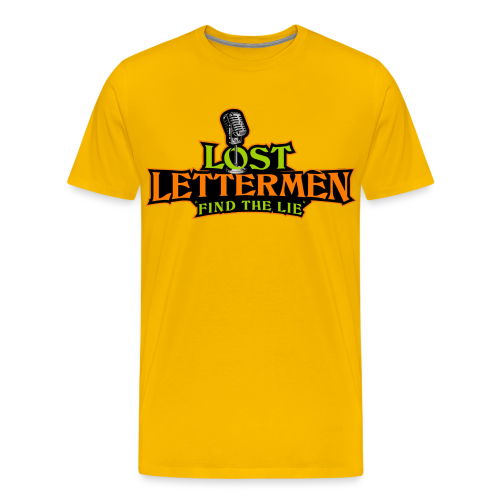 Lost Letterman DTF Men's Premium T-Shirt - sun yellow