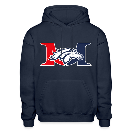 Marlboro Mustangs Gildan Heavy Blend Adult Hoodie DTF - navy