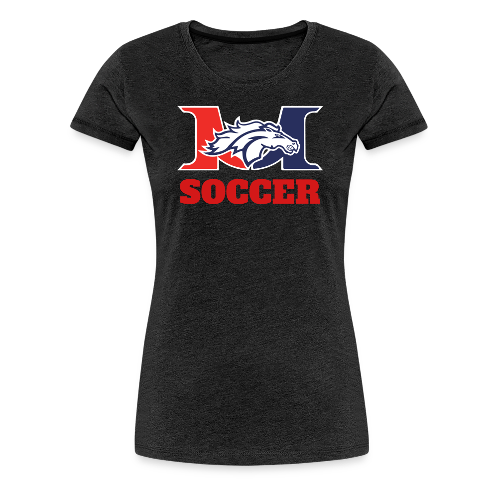 Marlboro Soccer Women's Adult Premium T-Shirt DTF - charcoal grey
