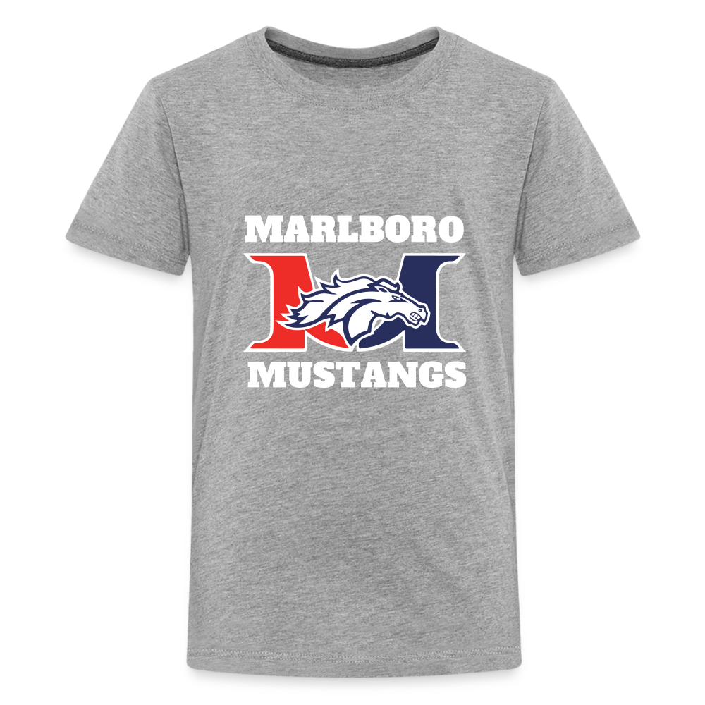 Marlboro Mustangs Youth Premium Organic T-Shirt DTF - heather gray