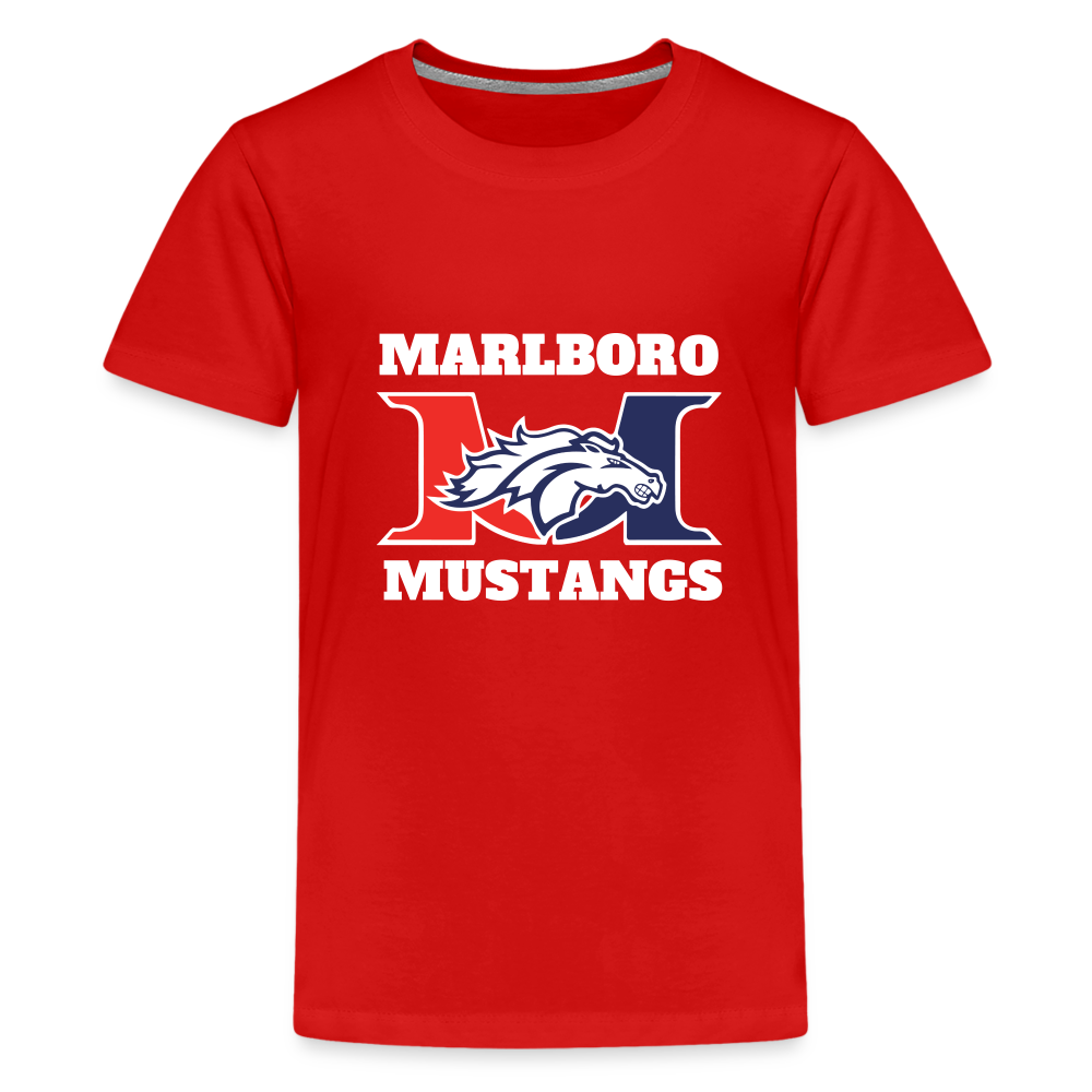 Marlboro Mustangs Youth Premium Organic T-Shirt DTF - red