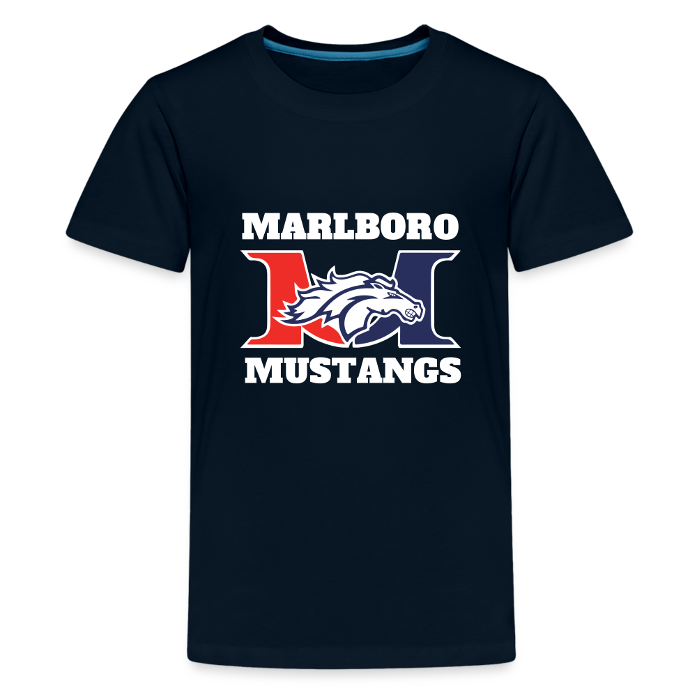 Marlboro Mustangs Youth Premium Organic T-Shirt DTF - deep navy