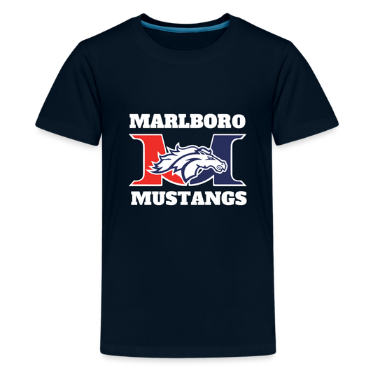 Marlboro Mustangs Youth Premium Organic T-Shirt DTF - deep navy