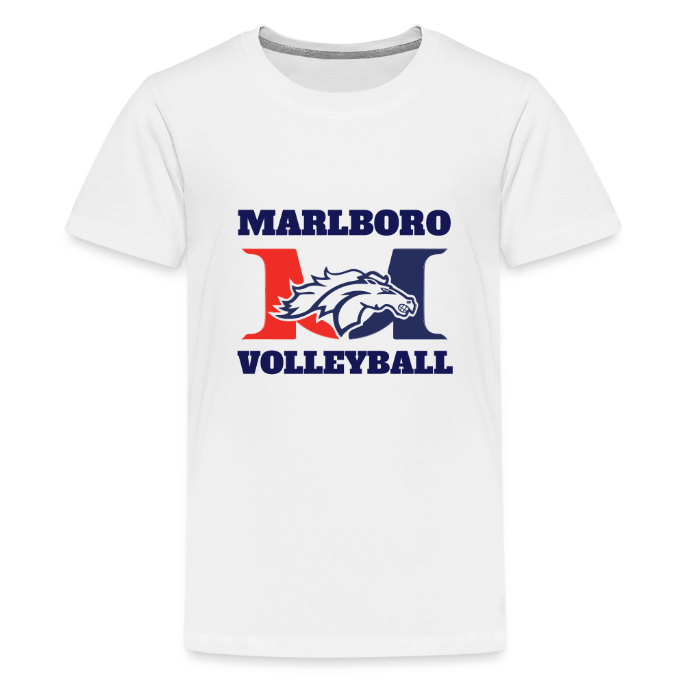 Marlboro Volleyball Youth Premium Organic T-Shirt DTF - white