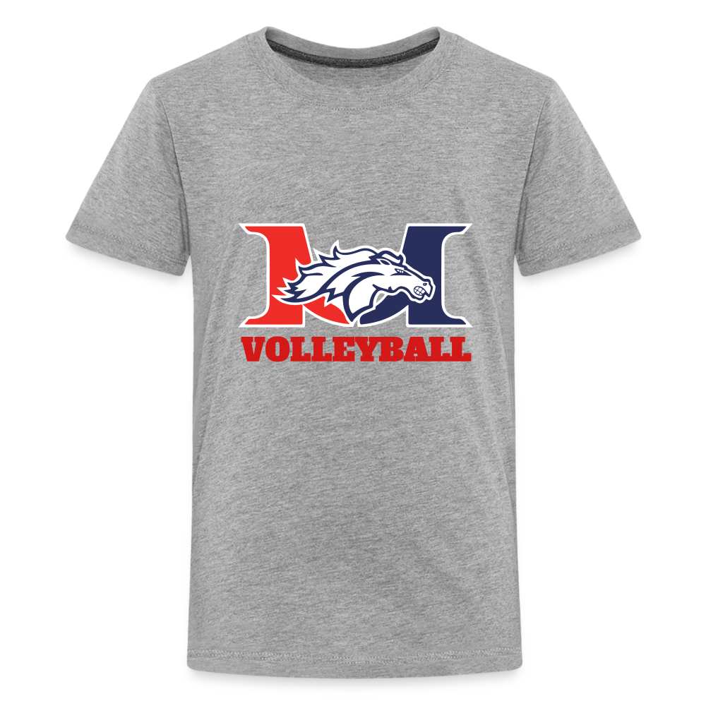 Marlboro Volleyball Youth Premium Organic T-Shirt DTF - heather gray