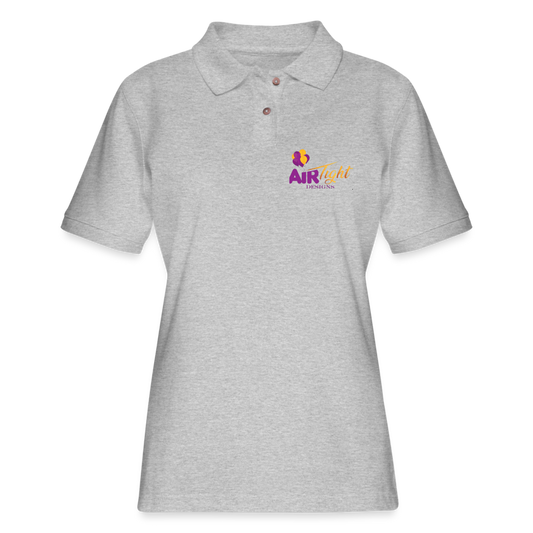 Air Tight Woman's Pique Polo Shirt DTF - heather gray