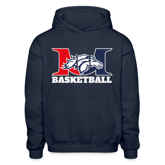 Marlboro Basketball Unisex Heavyweight Hoodie DTF - navy