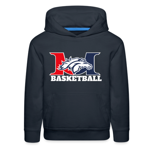 Marlboro Basketballl Youth Premium Hoodie DTF - navy