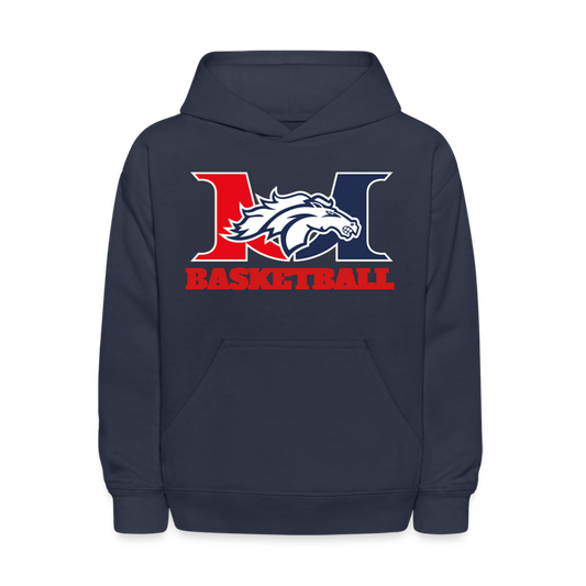 Marlboro Basketballl Youth Premium Hoodie DTF - navy