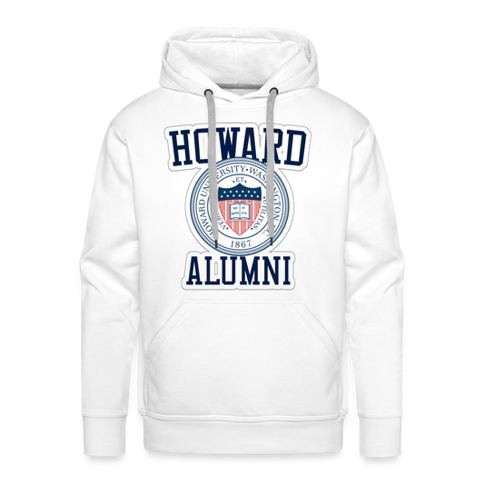 Howard Univ. Alumni Premium Men's Hoodie DTF - white