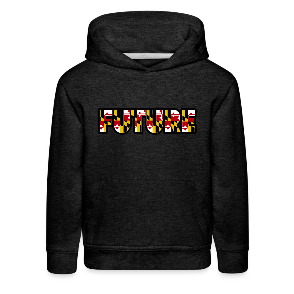 FUTURE Kids‘ Premium Hoodie DTF - charcoal grey