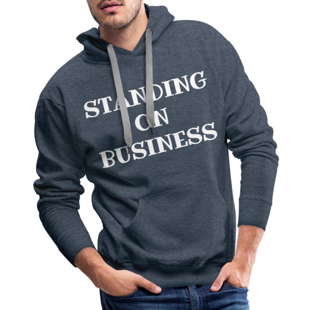STANDING ON BUSINESS Men's Premium Hoodie 4 DTF - heather denim
