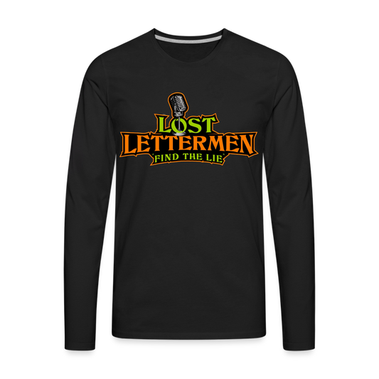 Lost Letterman Men's Premium Long Sleeve T Shirt DTF - black