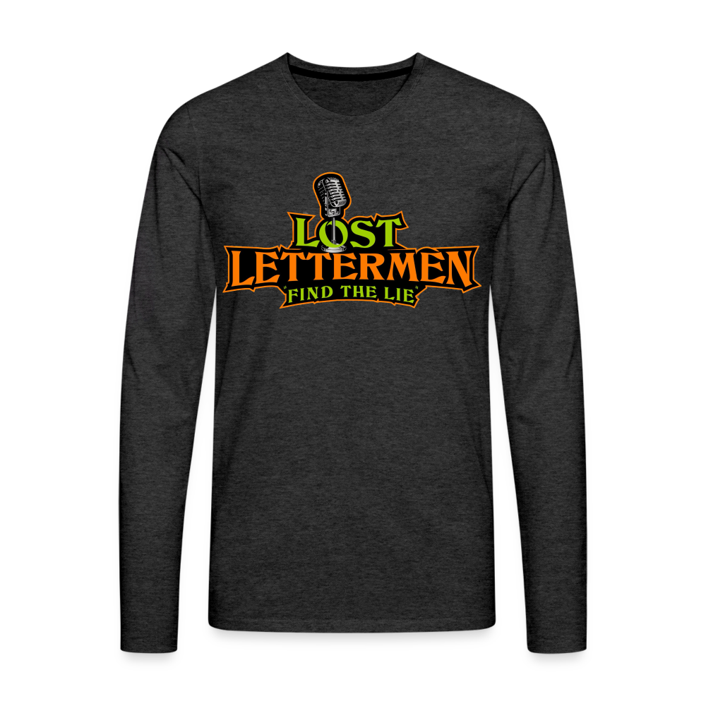 Lost Letterman Men's Premium Long Sleeve T Shirt DTF - charcoal grey