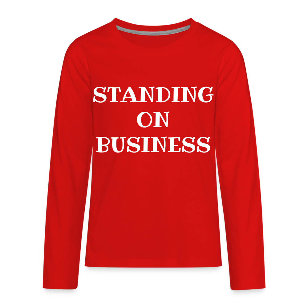 STANDING ON BUSINESS Kids longsleeve Premium T shirt DTF - red