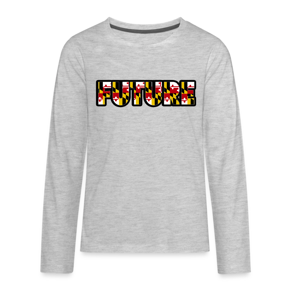 FUTURE Kids' Premium Long Sleeve T shirt DTF - heather gray