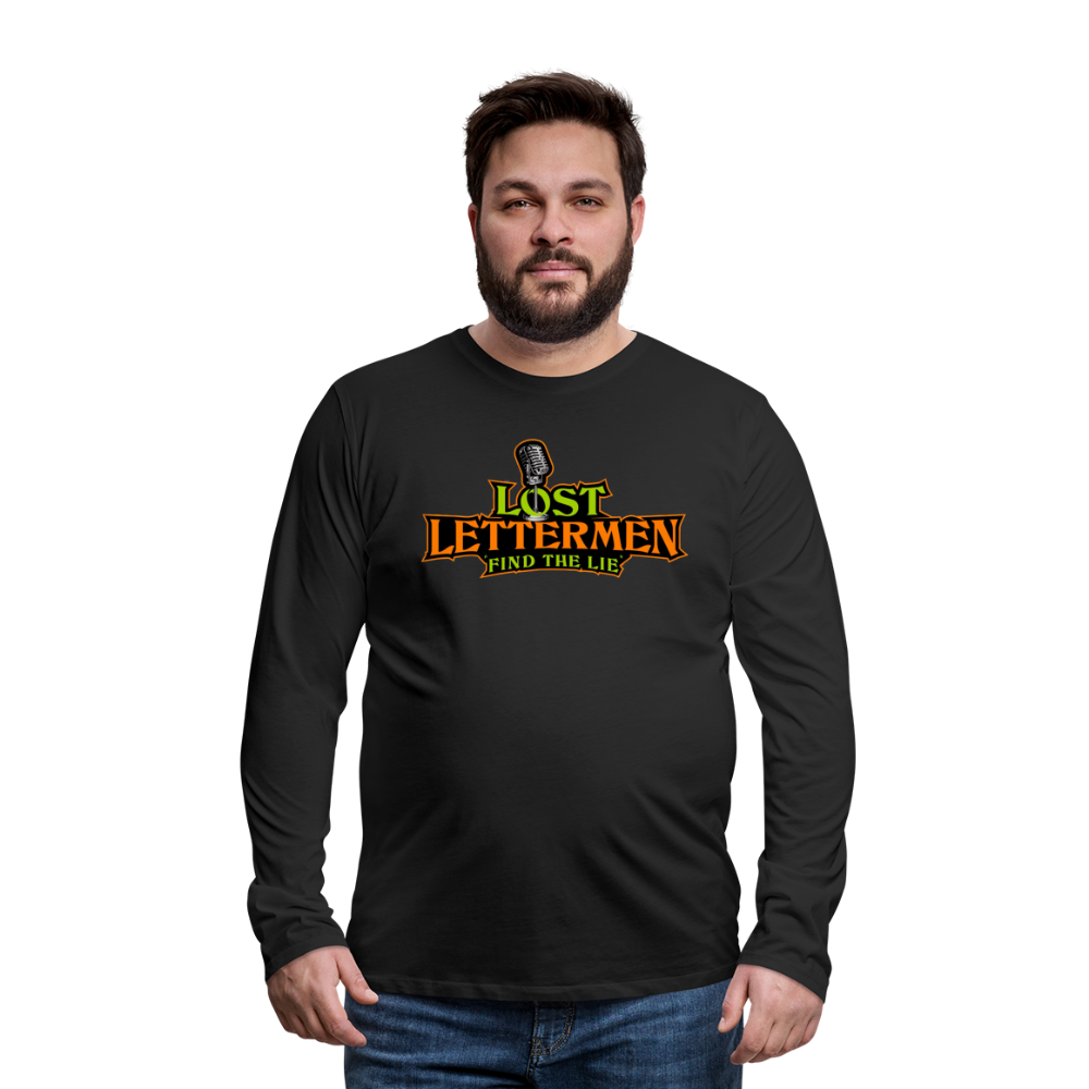 Lost Letterman DTF Men's Premium LS T-Shirt 2 - black