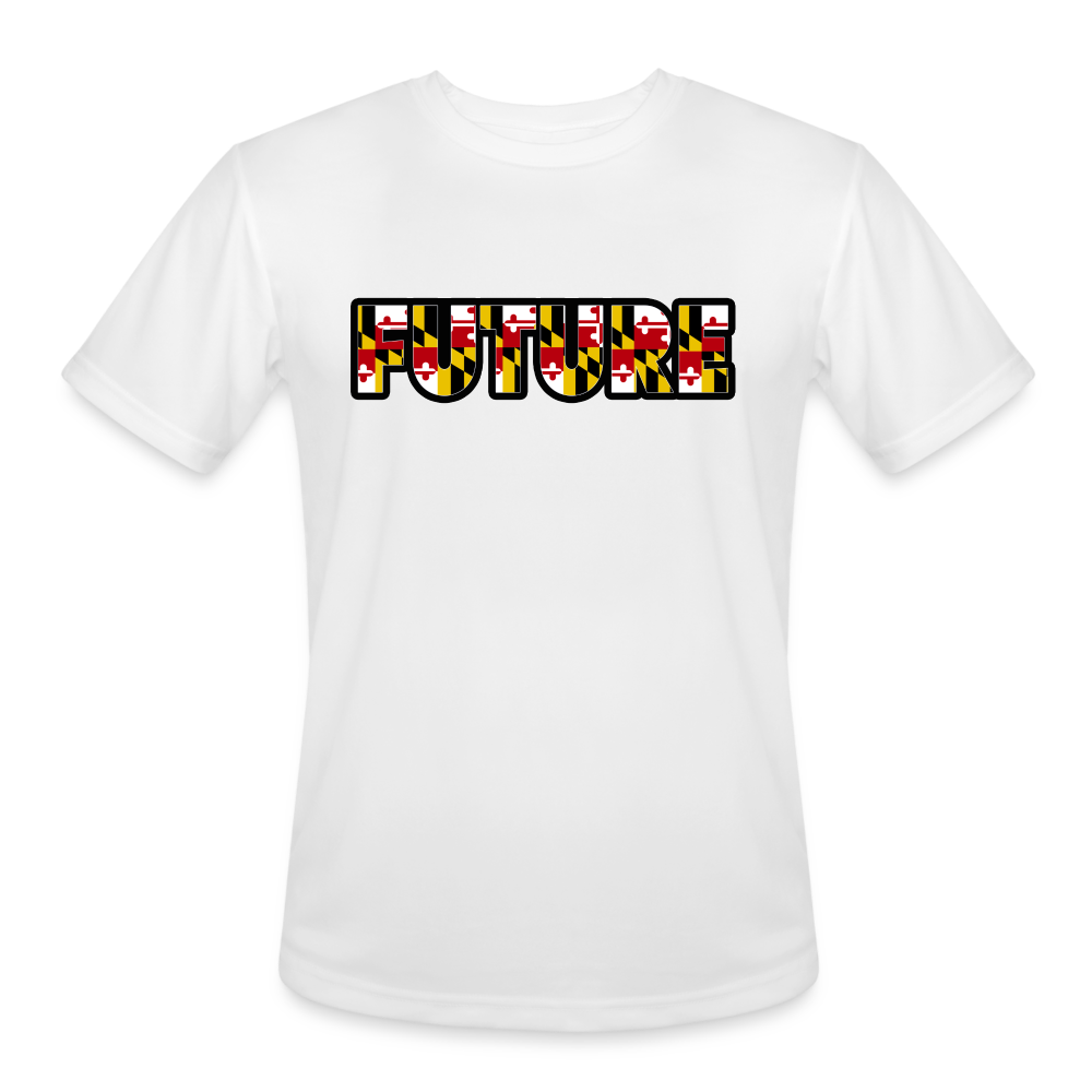 FUTURE Men’s Moisture Wicking Performance T Shirt DTF - white