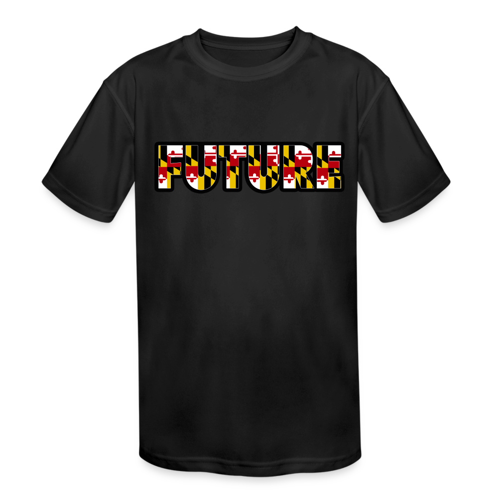 FUTURE Kids' Moisture Wicking Performance T-Shirt  DTF - black