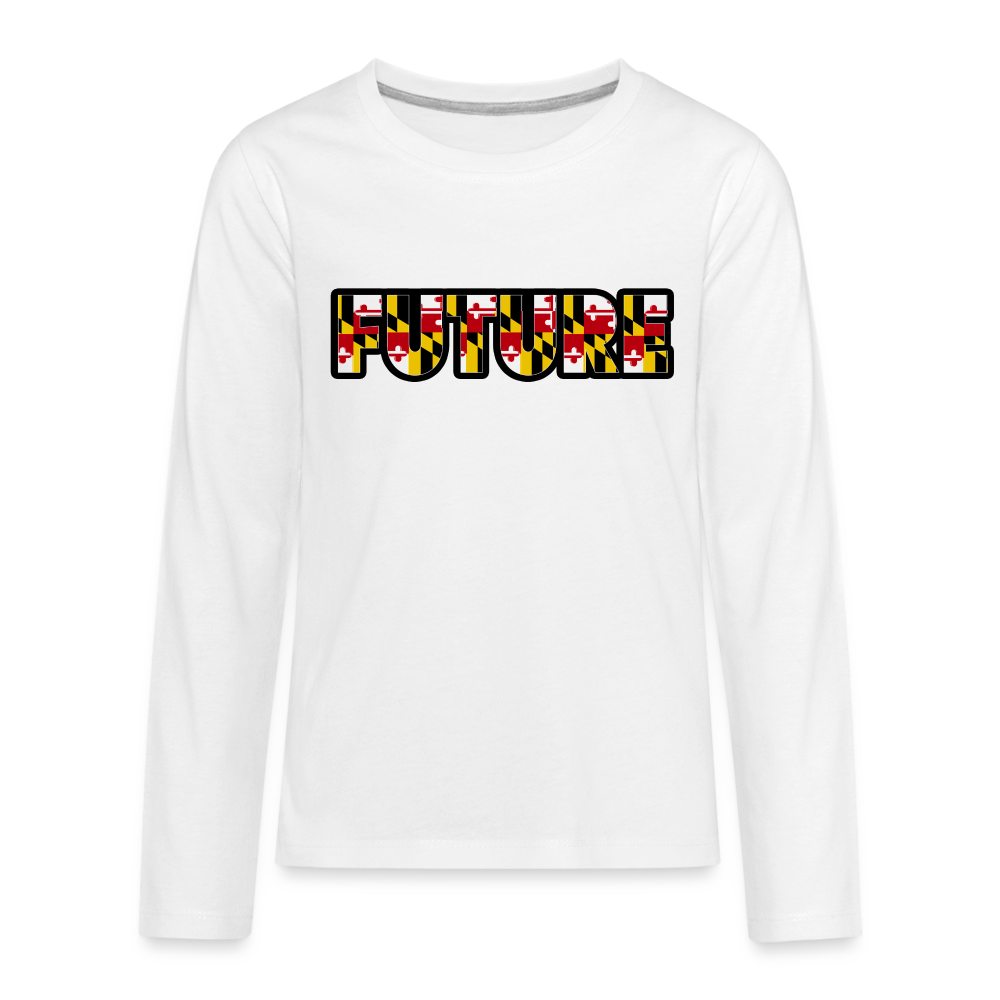 FUTURE Kids' Premium Long Sleeve T-Shirt  DTF - white