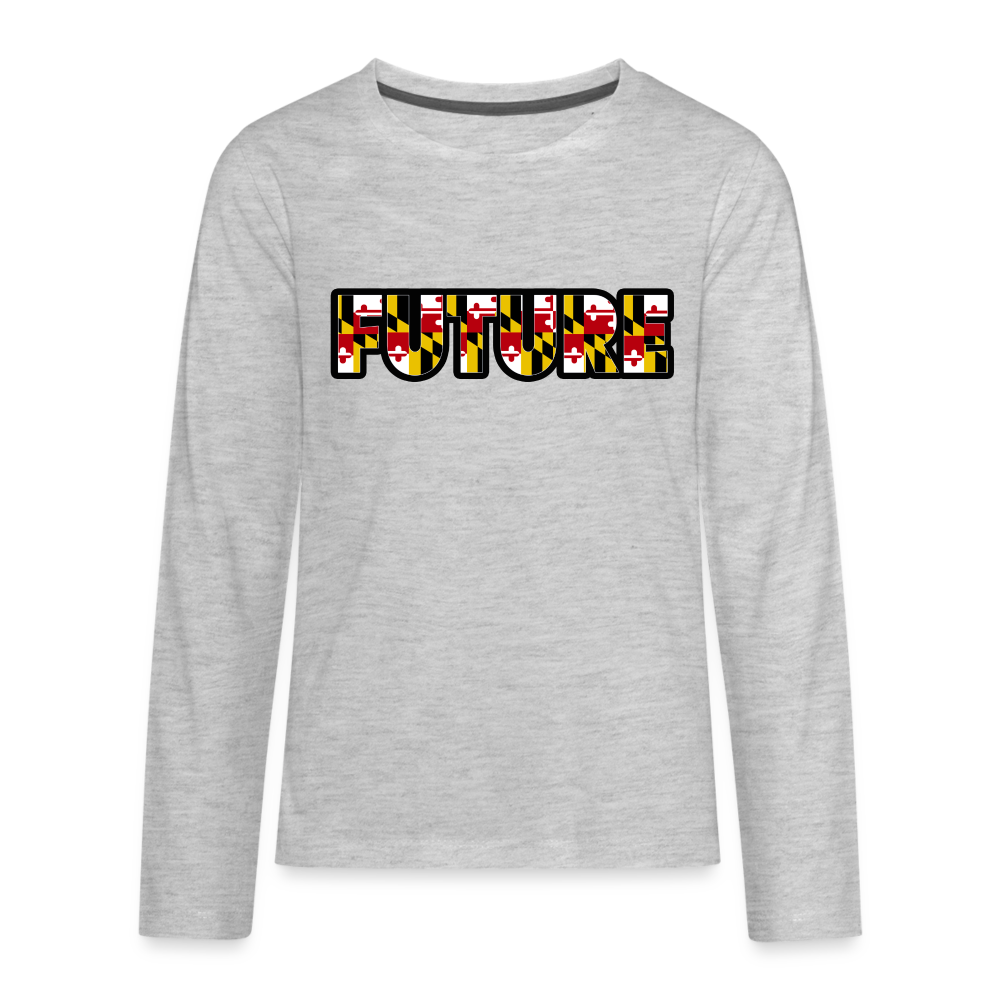 FUTURE Kids' Premium Long Sleeve T-Shirt  DTF - heather gray