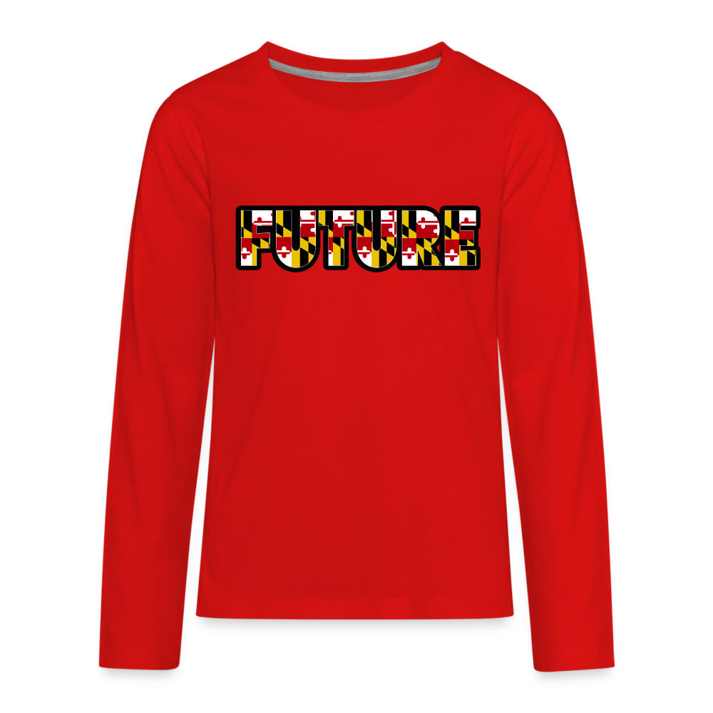 FUTURE Kids' Premium Long Sleeve T-Shirt  DTF - red