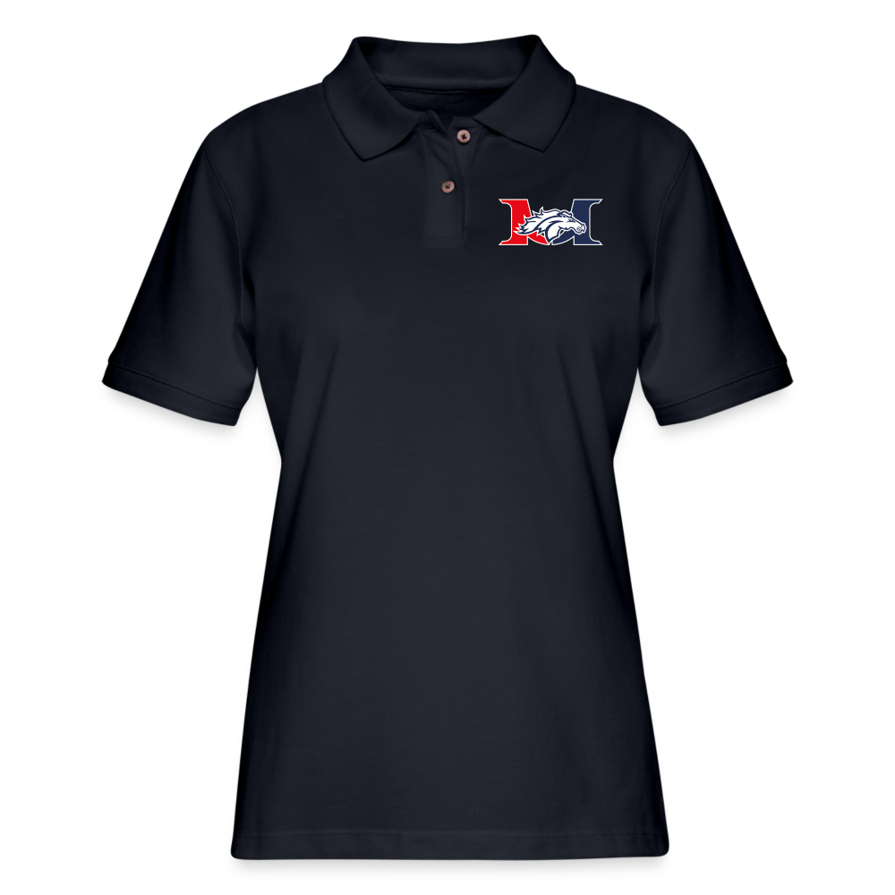 MARLBORO Women's Pique Polo Shirt  DTF - midnight navy