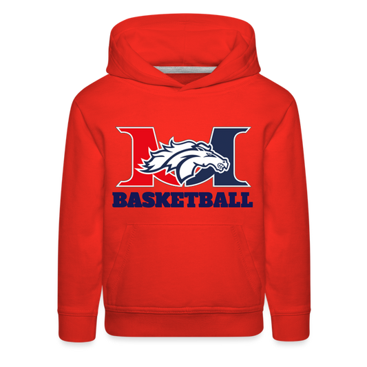 Marlboro Basketballl Youth Premium Hoodie DTF - red