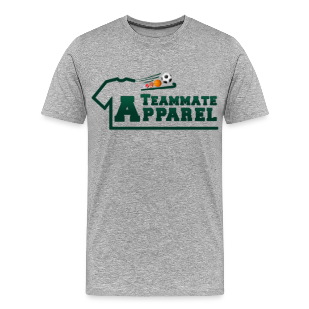 Teammate Apparel Men's Premium Organic  T-Shirt DTF 2 - heather gray