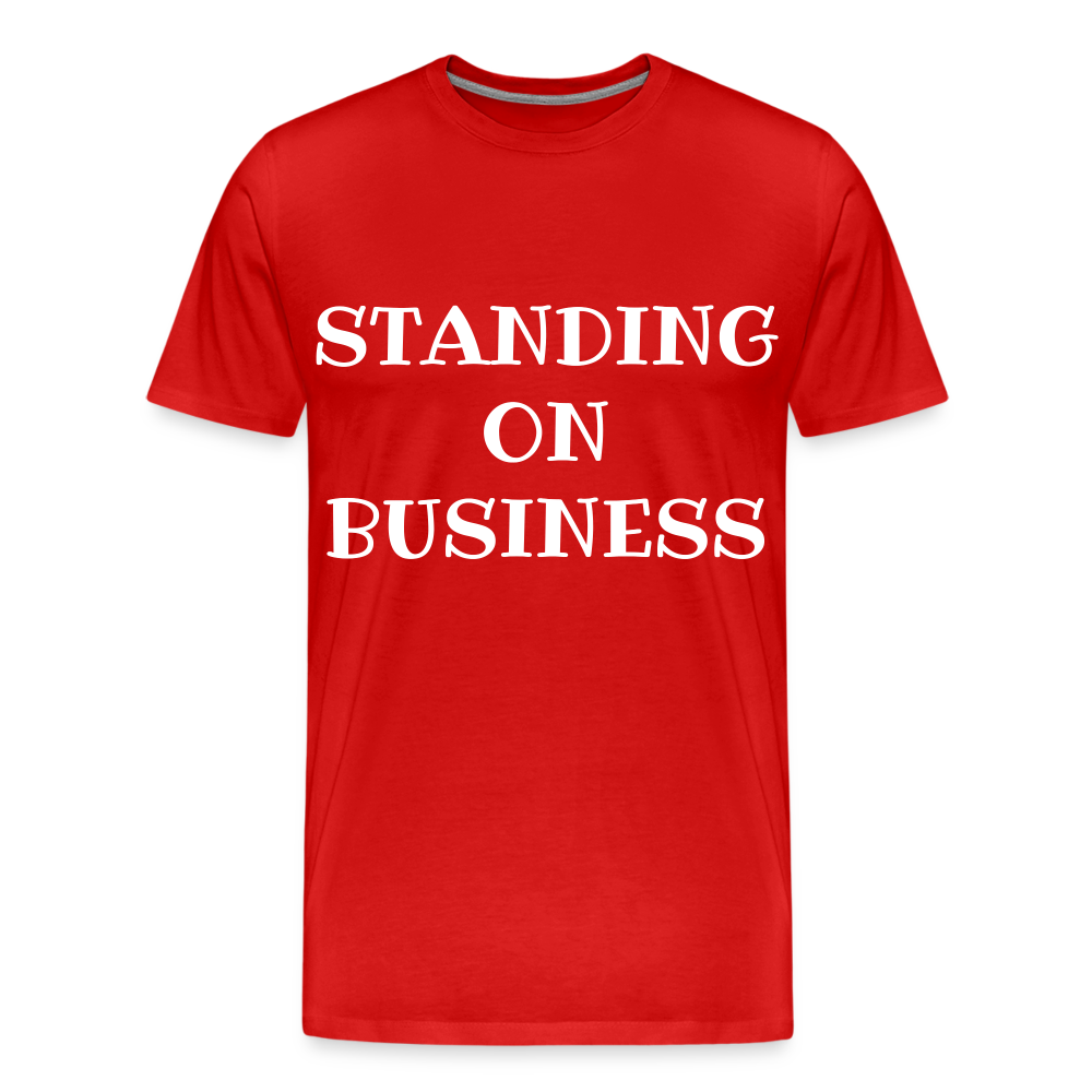 STANDING ON BUSINESS Men's Premium Organic T-Shirt   DTF - red