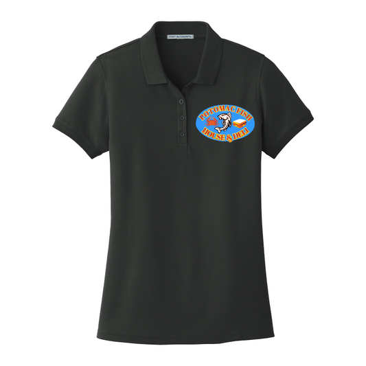 Potomac Fish House &Deli (Embroriered) Blue Background) Port Authority® Ladies Core Classic Pique Polo