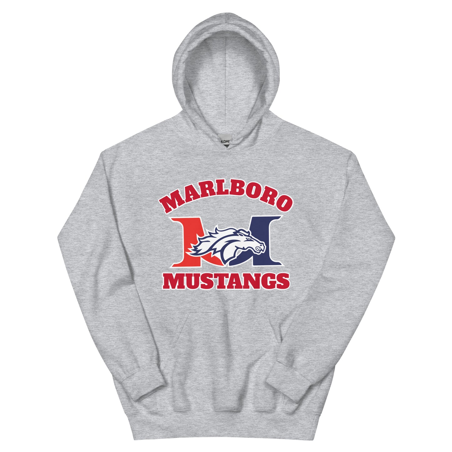 Marlboro Mustangs Basketball Unisex Hoodie DTG FR