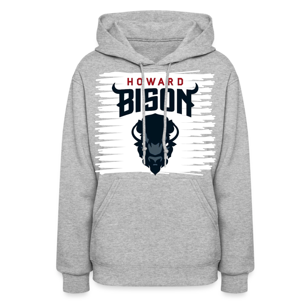 New Howard Bison Logo Women's Hoodie - heather gray