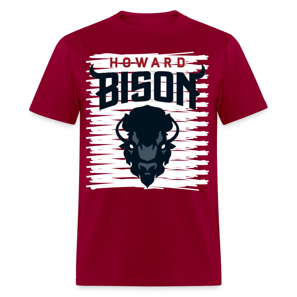New Howard Bison Logo Classic T-Shirt - dark red