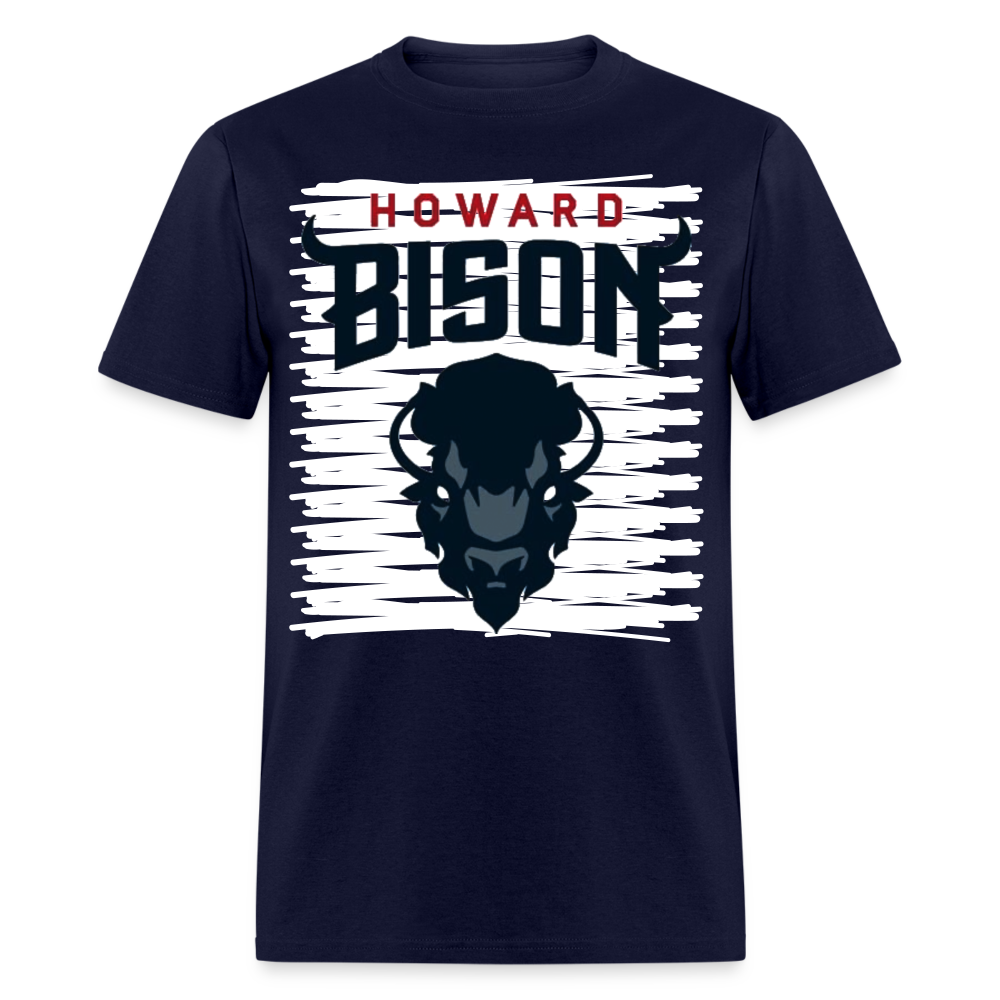 New Howard Bison Logo Classic T-Shirt - navy
