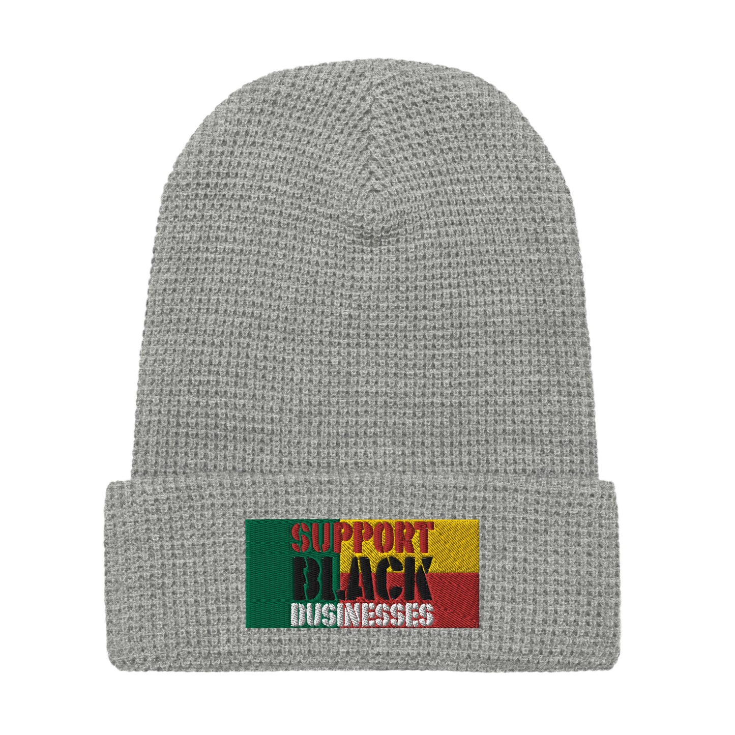 Support BLK businesses Waffle beanie by Teammate Apparel